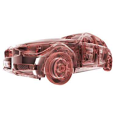 coche rojo conceptual